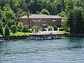 July 12, 2002 - Lake Goerge, New York.<br />A house and its boat house.