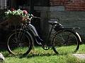 July 12, 2002 - Essex, New York.<br />Flower box on Main Street.