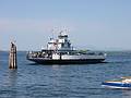 July 12, 2002 - Essex, New York.<br />Lake Champlain ferry arriving from Charlotte, Vermont.