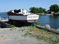 July 12, 2002 - Essex, New York.<br />Lake Champlain from the property of Old Dock Restaurant.