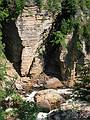 July 13, 2002 - AuSable, New York.<br />Elephant's Trunk rock formation.