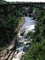 July 13, 2002 - AuSable, New York.<br />Highway US-9 bridge over the AuSable Chasm.