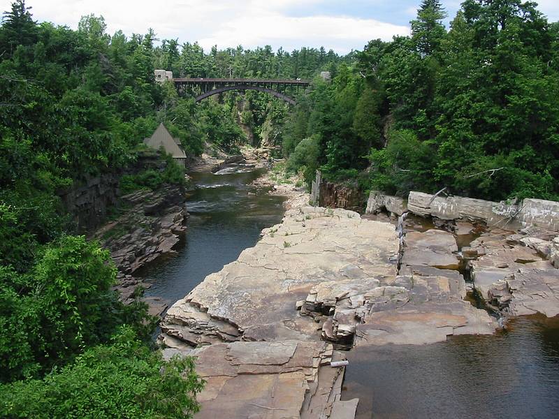 July 13, 2002 - AuSable, New York.<br />Highway US-9 over the AuSable River.