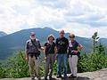 July 14, 2002 - Near Adirondack Mountain Club Loj at Heart Lake, New York.<br />Egils, Joyce, Ronnie, and Baiba atop Mount Jo.