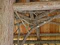 July 15, 2002 - Adirondack Museum, Blue Mountain Lake, New York.<br />Detail of an Adirondack gazebo.