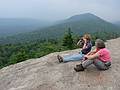 July 18, 2002 - Castle Rock Mountain, Blue Mountain Lake, New York.<br />Baiba and Joyce taking in the scenery.