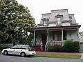 July 19, 2002 - Saratoga Springs, New York.<br />Joyce's car and Ronnie in front of the Chestnut Tree Inn B&B.