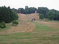 July 21, 2002 - Storm King Arts Center, Mountainville, New York.<br />Alexander Liberman's "Adam", 1970, Menashe Kadishman's "Suspended", 1977,<br />and Alice Aycock's "Three-Fold Monifestation II", 1987.