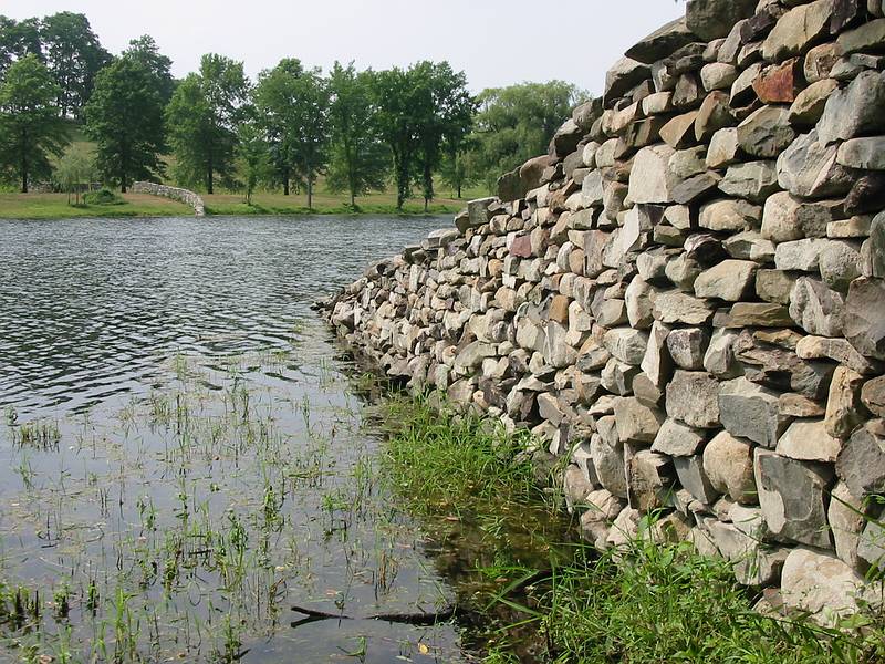 July 21, 2002 - Storm King Arts Center, Mountainville, New York.<br />Andy Goldsworthy's "Storm King Wall".
