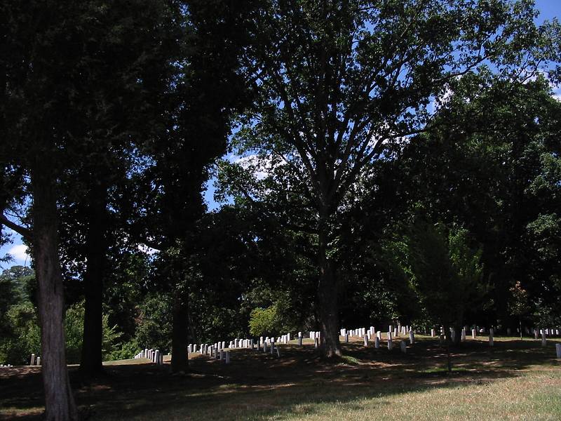 Aug 9, 2002 - Arlington National Cemetery, Arlington, Virginia.<br />View from atop the Women in Military Service for America Memorial.