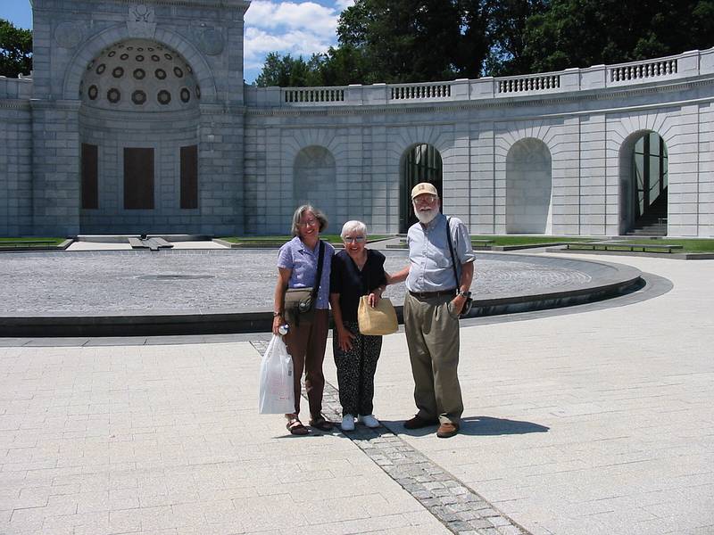 Aug 9, 2002 - Arlington National Cemetery, Arlington, Virginia.<br />Women in Military Service for America Memorial.<br />Joyce, Marie, and Egils.