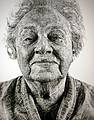 Aug 9, 2002 - East Wing of the National Gallery of Art, Washington, DC.<br />Chuck Close, American, born 1940.<br />Fanny/Fingerpainting, 1985.<br />Oil on canvas, 259.1 x 213.4 x 6.3 cm (102 x 84 x 2 1/2 in.) <br />Gift of Lila Acheson Wallace