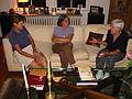 Aug 9, 2002 - At Ronnie and Baiba's at Goodwood Gardens, Baltimore, Maryland.<br />Baiba, Joyce, and Marie on the living room couch.