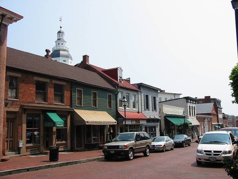 Aug 12, 2002 - Annapolis, Maryland.<br />Main Street.