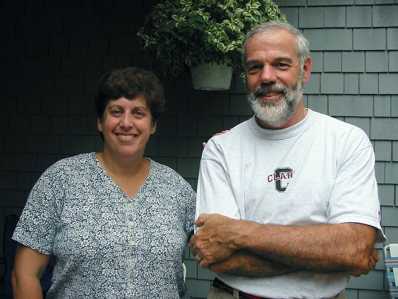 Aug 16, 2002 - SNAS reunion at Betsy's in Andover, Massachusetts.<br />Cathy and Steve (Bell Labs friends).