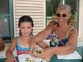 Aug 18, 2002 - At Tom and Kim's in South Hampton, New Hampshire.<br />Arianna and Kim.