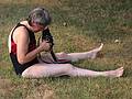Aug 18, 2002 - At Tom and Kim's in South Hampton, New Hampshire.<br />Joyce the photographer.