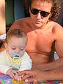 Aug 23, 2002 - At Marie's in Lawrence, Massachusetts.<br />Great uncle Paul and Miranda.