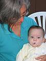 Aug 23, 2002 - At Marie's in Lawrence, Massachusetts.<br />Grandmother Joyce and Miranda.