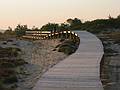 Sept 10, 2002 - Parker River National Wildlife Refuge, Plum Island, Massachusetts.<br />Boardwalk to parking lot 3 (with Joyce ahead).