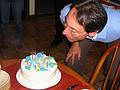 Sept 13, 2002 - At Oscar and Leslie's in North Andover, Massachusetts.<br />Oscar's birthday  (49th) celebration.<br />The birthday boy.