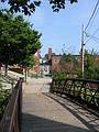 Sept 21, 2002 - The Millyard, Amesbury, Massachusetts.<br />Looking towards the Flatbread Company from bridge over the Powwow River.