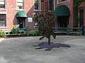 Sept 21, 2002 - The Millyard, Amesbury, Massachusetts.<br />Joyce's "Maple footprint en pointe"