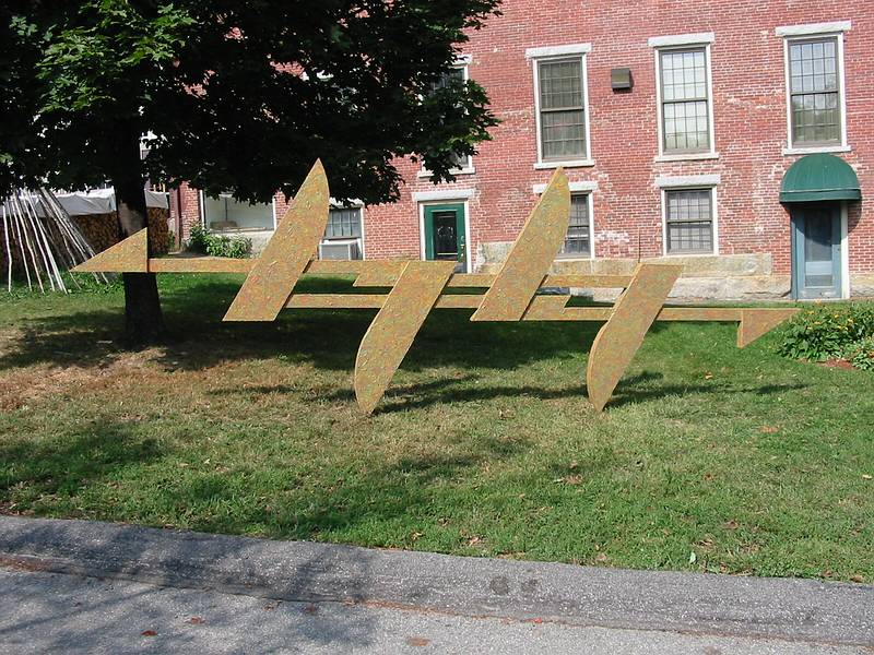Sept 21, 2002 - The Millyard, Amesbury, Massachusetts.<br />David Davies' sculpture for the "Active Stance" exhibit.