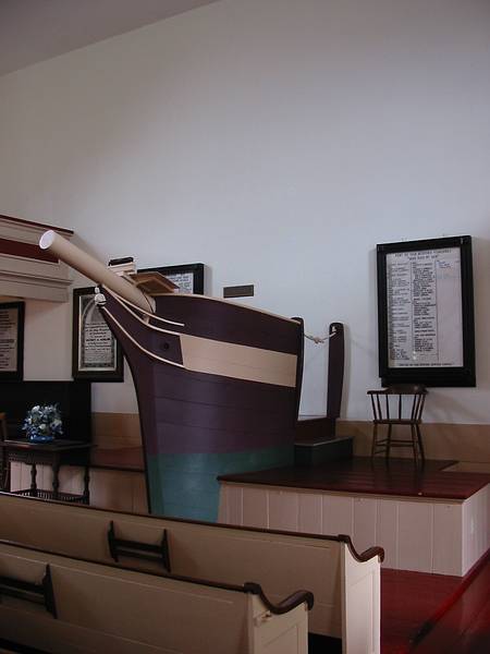 October 12, 2002 - New Bedford, Massachusetts.<br />Interior of historic Seamen's Bethel chapel.