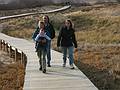 Nov. 11, 2002 - Off parking lot #3, Parker River National Wildlife Refuge, Plum Island, Massachusetts.<br />Joyce, Miranda, Carl, and Holly.