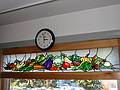 Nov. 28, 2002 - Tewksbury, Massachusetts.<br />Thanksgiving dinner at Paul and Norma's.<br />New stained glass panel over the kitchen window.