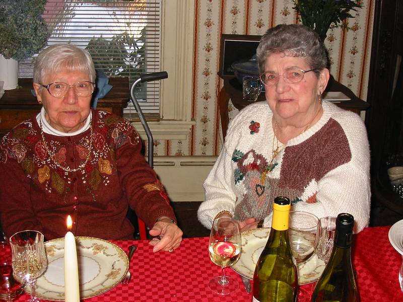 Nov. 28, 2002 - Tewksbury, Massachusetts.<br />Thanksgiving dinner at Paul and Norma's.<br />Marie and Alice (Paul's mother).