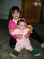 Nov. 28, 2002 - Tewksbury, Massachusetts.<br />Thanksgiving dinner at Paul and Norma's.<br />Arianna and Miranda.