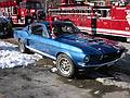 Dec 1, 2002 - Merrimac, Massachusetts.<br />Santa Parade participants gathering before the parade.<br />A 1960s Ford Mustang.