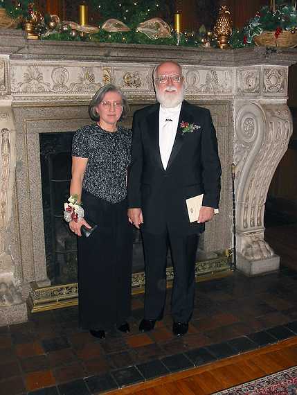 Dec 28, 2002 - Searles Castle, Windham, New Hampshire.<br />Carl and Holly's wedding.<br />Joyce (Carl's mother) and Egils (his stepfather).