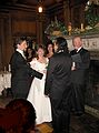 Dec 28, 2002 - Searles Castle, Windham, New Hampshire.<br />Carl and Holly's wedding.<br />Henry, Holly, Jodie (Holly's best friend), Carl, and David Kolifrath (the Justice of the Peace and castle master).