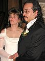 Dec 28, 2002 - Searles Castle, Windham, New Hampshire.<br />Carl and Holly's wedding.<br />Holly and Carl (listening to Inga).