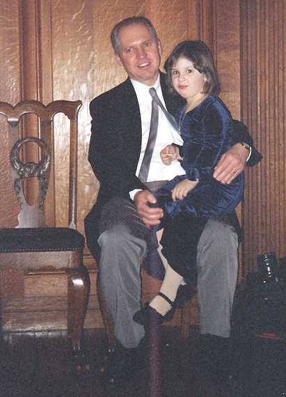 Dec 28, 2002 - Searles Castle, Windham, New Hampshire.<br />Carl and Holly's wedding.<br />Tom with Arianna.