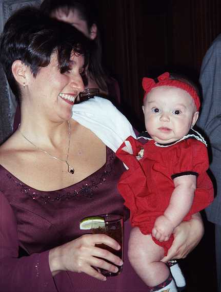 Dec 28, 2002 - Searles Castle, Windham, New Hampshire.<br />Carl and Holly's wedding.<br />Melody with Becky's youngest daughter Abbey.