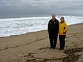 Jan 5, 2003 - Parker River National Wildlife Refuge, Plum Island, Massachusetts.<br />Atli and Benna.