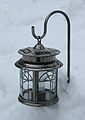 Jan 5, 2003 - Merrimac, Massachusetts.<br />Our new battery powered, solar cell recharged, lamp at the end of the walkway.