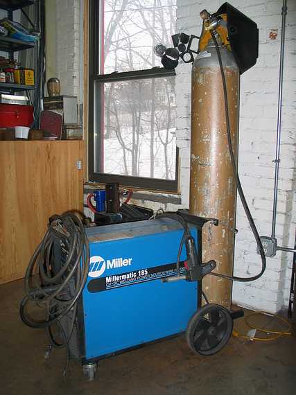 Jan 31, 2003 - Joyce's studio at 77 Elm Street, Amesbury, Massachusetts.<br />Chicago's Navy Pier Project.<br />MIG (Metal Inert Gas) welder.