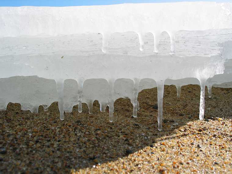 Feb 26, 2003 - North end of Plum Island, Massachusetts.<br />Ice on a small scale.