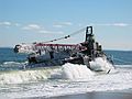March 7, 2003 - North end of Plum Island, Massachusetts.<br />The grounded barge about to be dismantled.