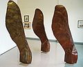 April 22, 2003 - Attleboro, Massachusetts.<br />Sculpture and painting exhibit at the Attleboro Museum for the Arts deinstallation day.<br />Joyce's 3 maple seed sculptures (Potential 3 (cubed)).