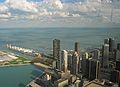 May 5, 2003 - Chicago, Illinois.<br />View from the "Signature at 95" restaurant atop the Hankock building.