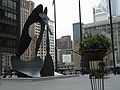 May 7, 2003 - Chicago, Illinois.<br />"Chicago Picasso" on Richard J. Daley Plaza at Washington and Dearborn Streets.