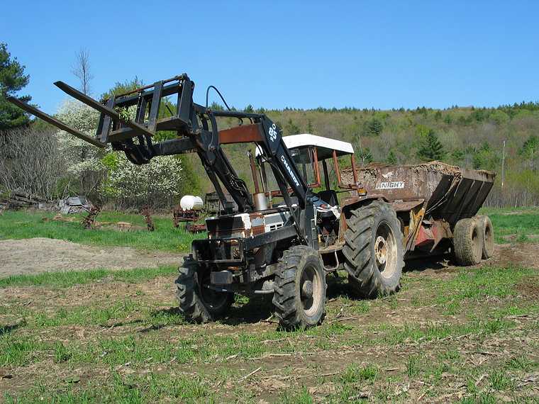 May 17, 2003 - Eliot, Maine.<br />Antoinette Prien-Schultze's home/farm.<br />Toni's husband's tractor.