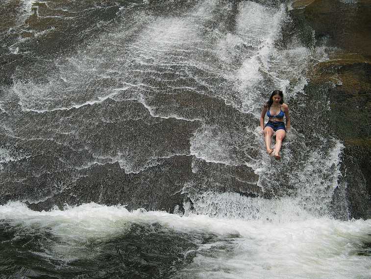 June 15, 2003 - Along NC-276 in the Pisgah National Forest, North Carolina.<br />Sliding Rock.