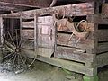June 17, 2003 - Cades Cove, Great Smoky Mountains National Park, Tennessee.<br />Tools under cantilever barn at the Cable Mill area.